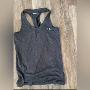 UA L Gray Razor Back Tank